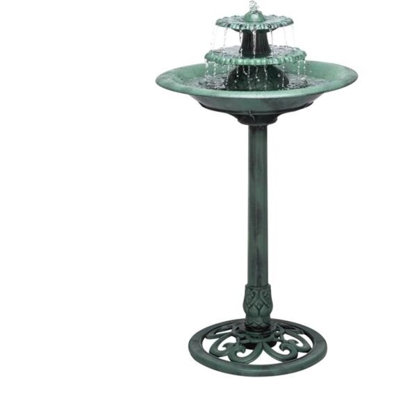 Corporation TEC106 Outdoor 3 Tiered Pedestal Water Fountain and Birdbath - Picture 1 of 7